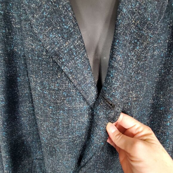 Vintage Lockburne By Locketz Wool Blend Overcoat Size 42 Dark Grey 50" Long - Picture 10 of 12